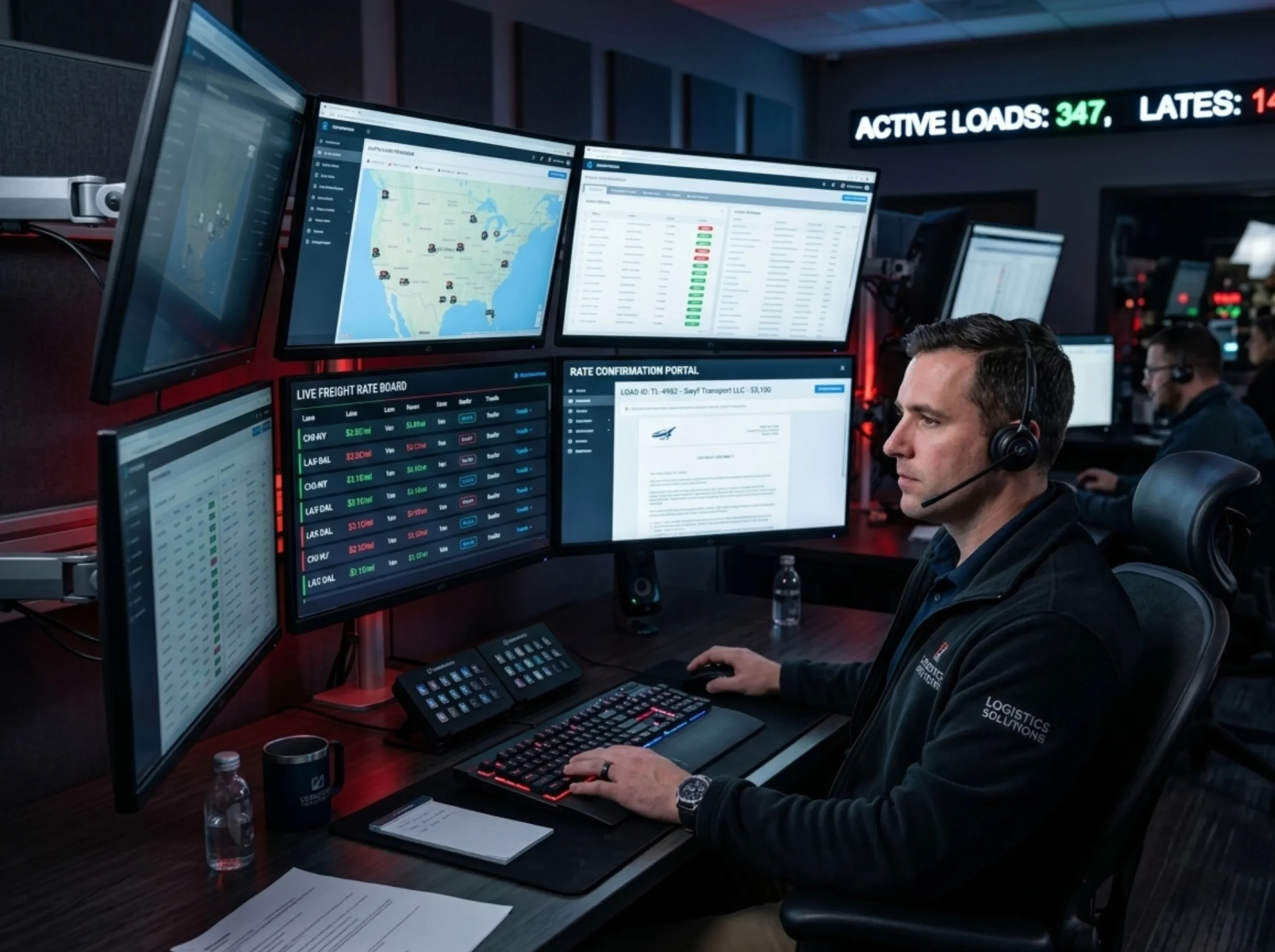 Live Freight Dispatch Command Center
