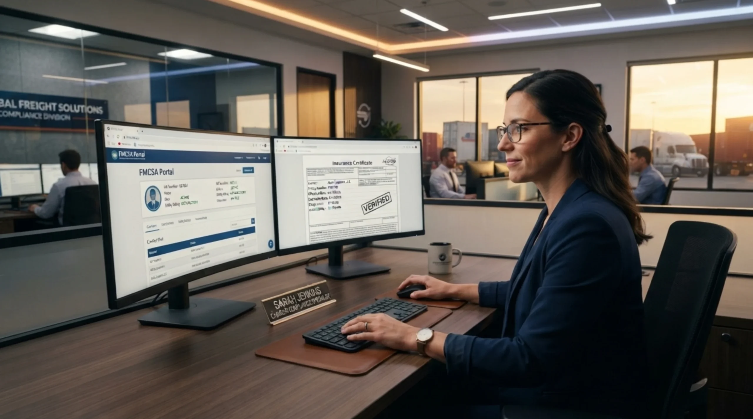 Carrier Compliance and FMCSA Portal Verification Desk